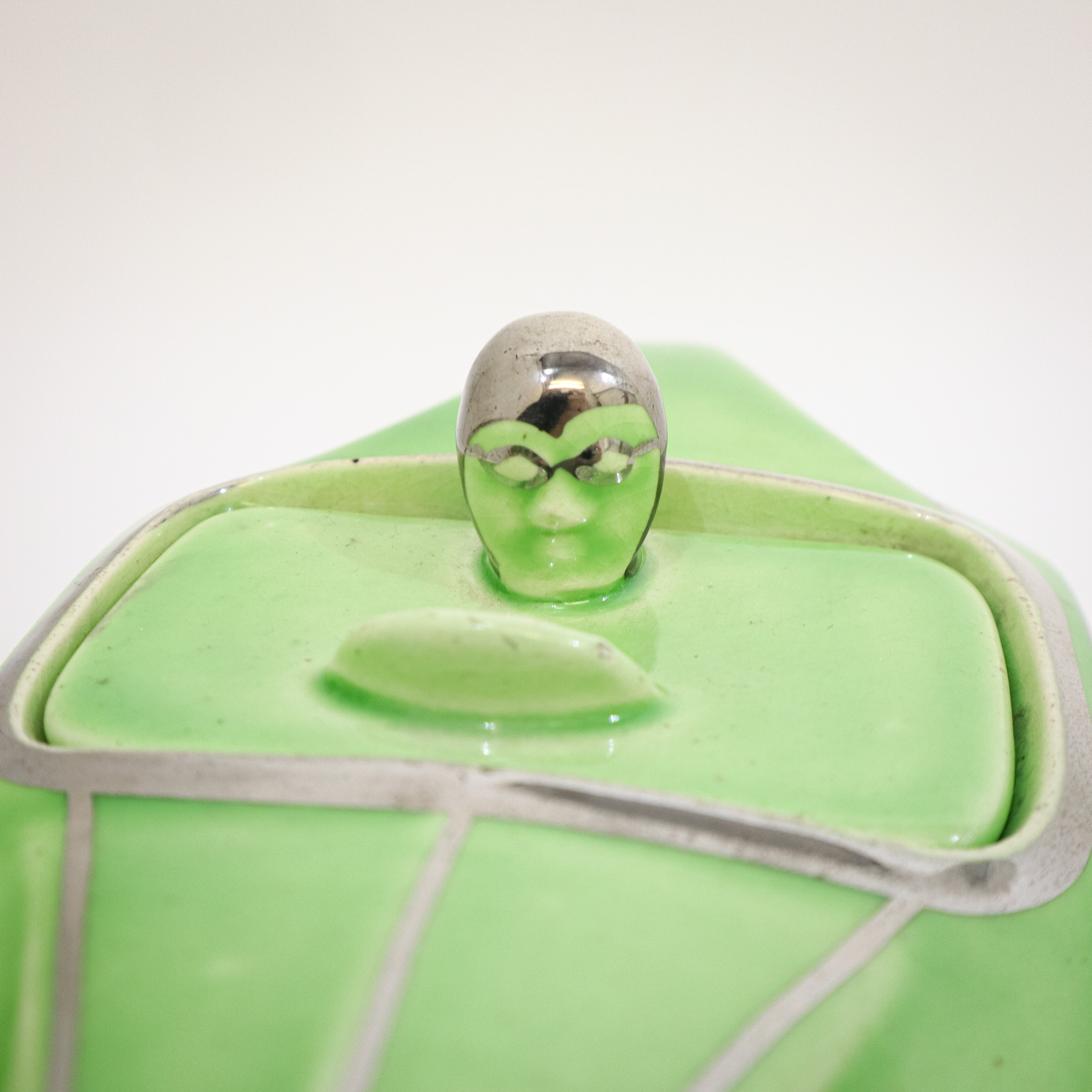 Green Sadlers Teapot