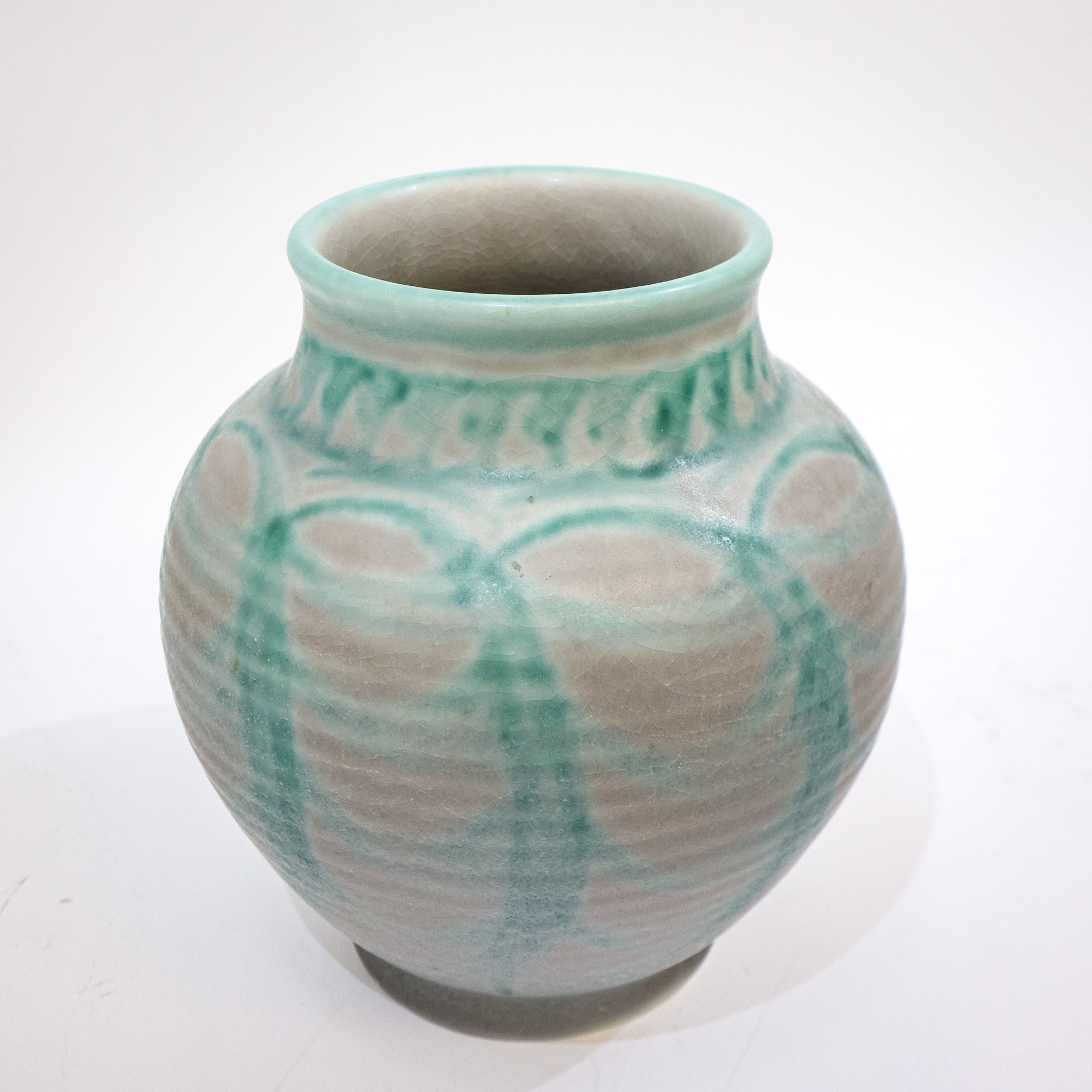 Large Royal Lancastrian Green Vase