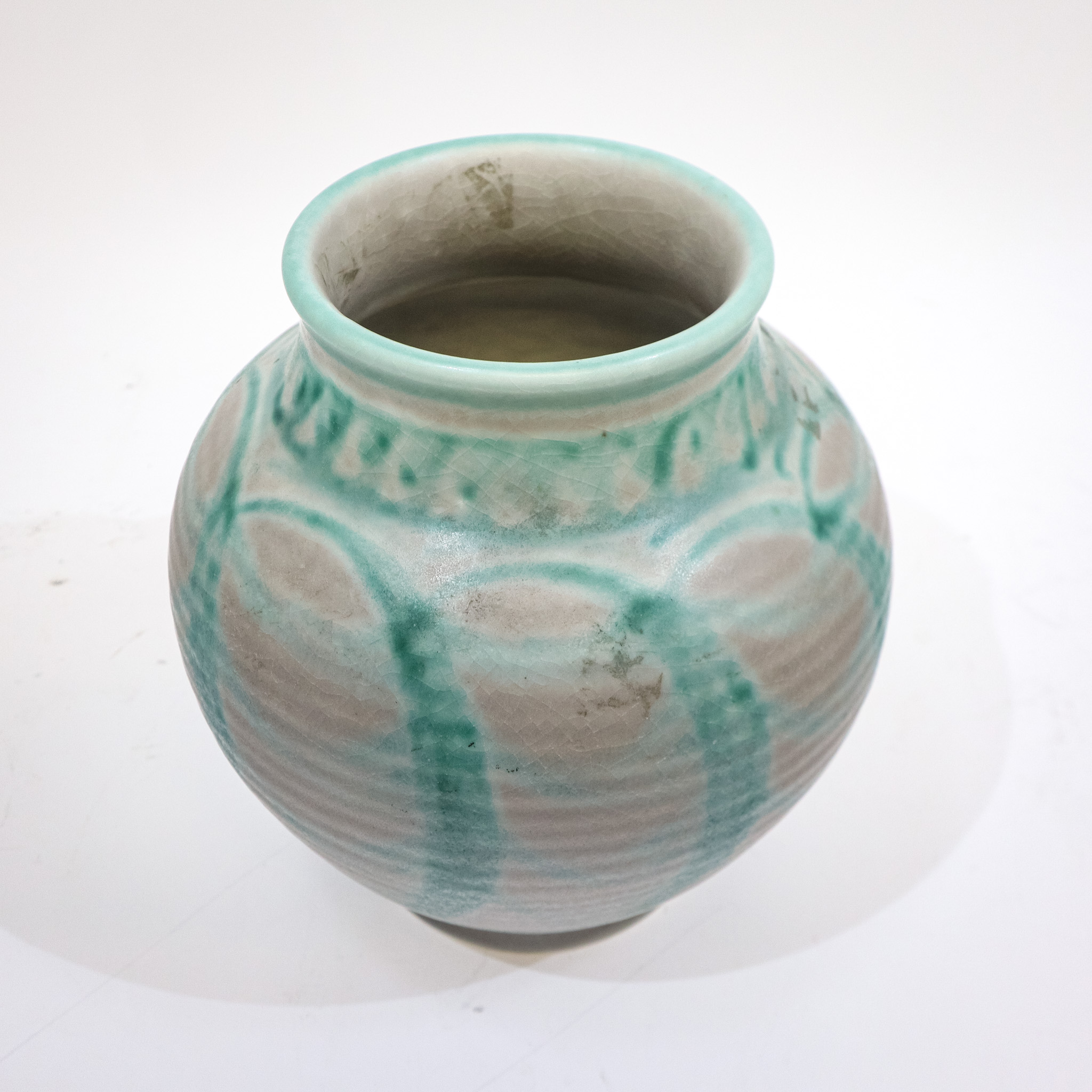 Large Royal Lancastrian Green Vase