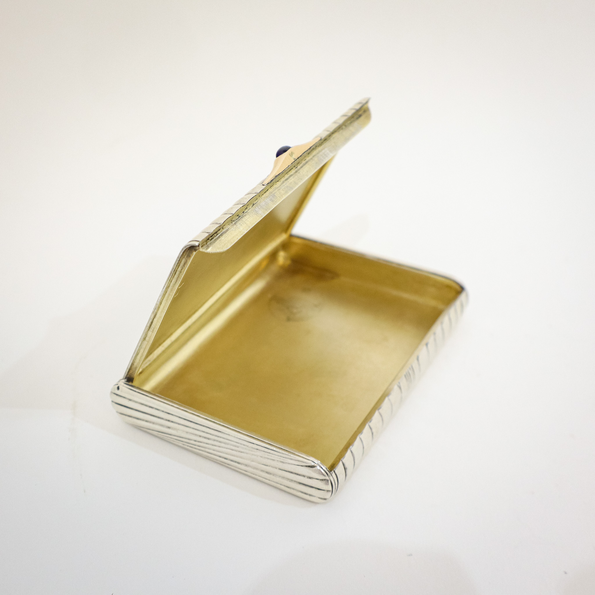 Art Deco Silver & 14 CT Gold Cigarette Case