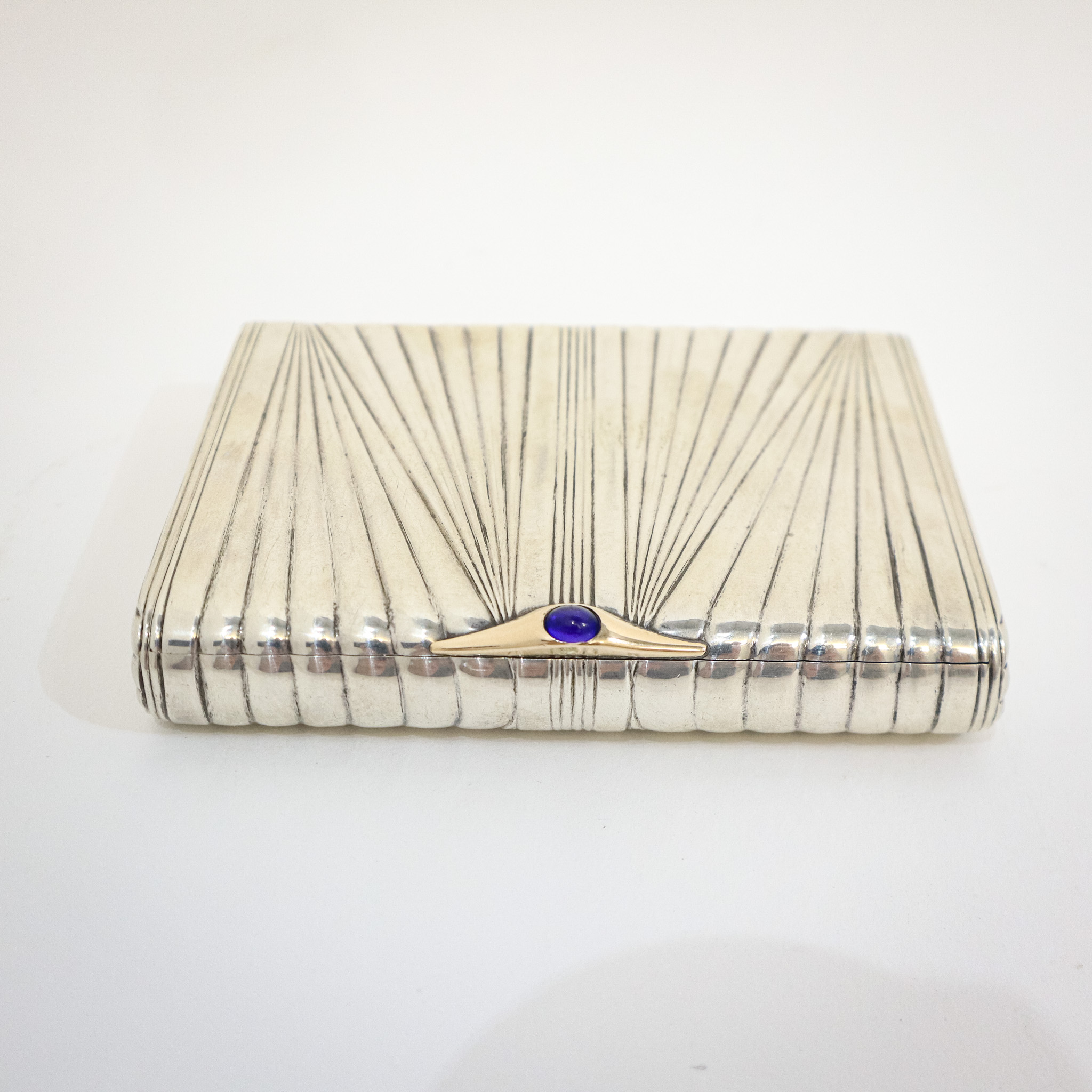 Art Deco Silver & 14 CT Gold Cigarette Case