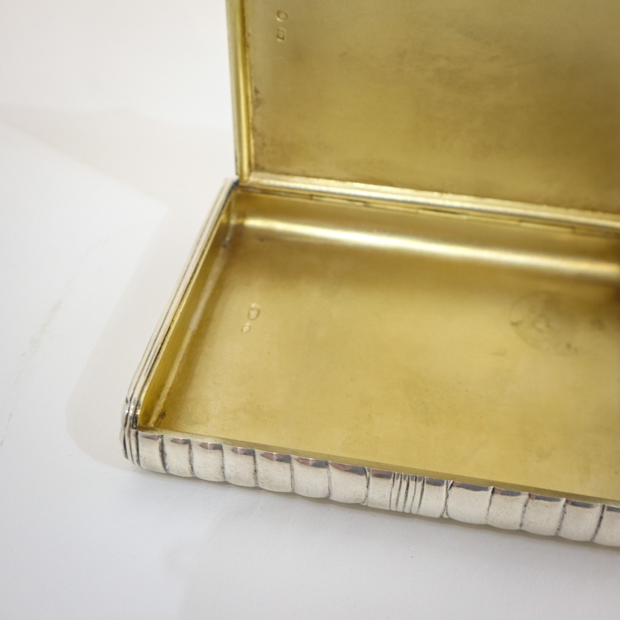Art Deco Silver & 14 CT Gold Cigarette Case