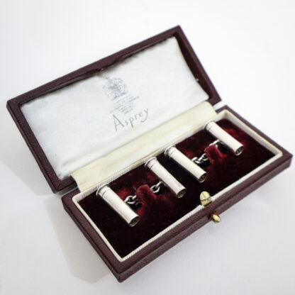 Cased Asprey Silver Cufflinks - Image 7