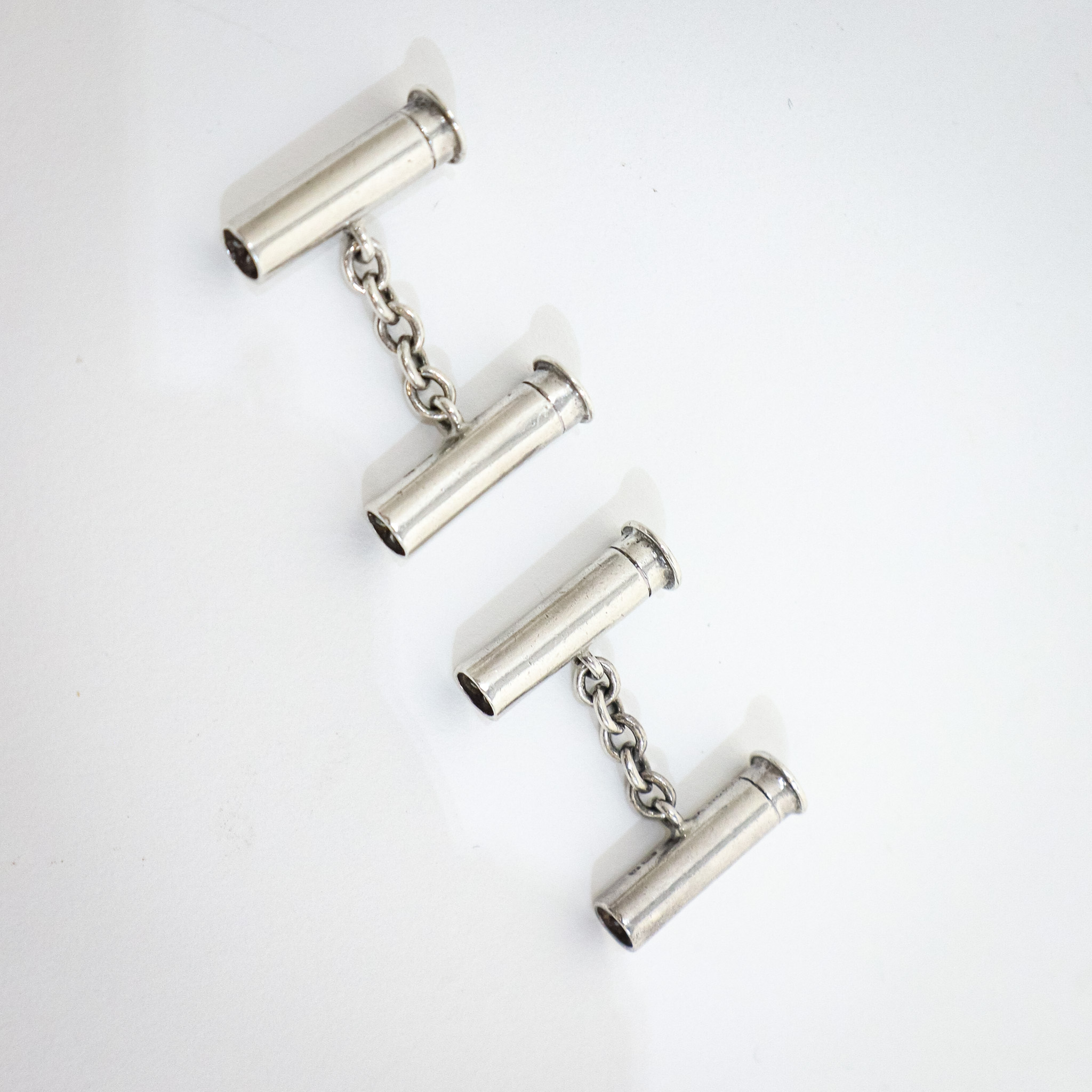 Cased Asprey Silver Cufflinks
