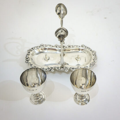 Edwardian Silver Egg Cup Set - Image 5