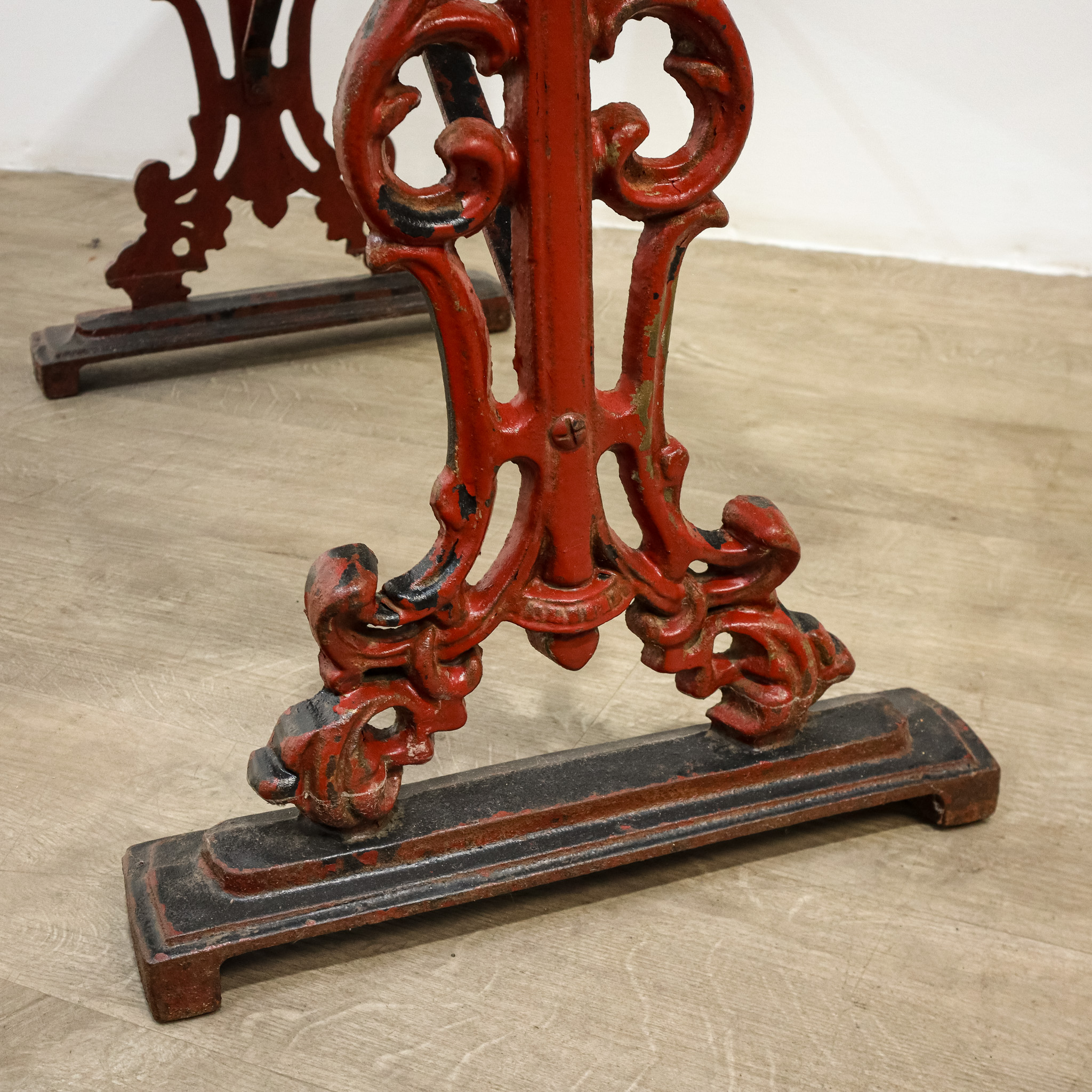 Victorian Cast Iron Table with Wooden Top