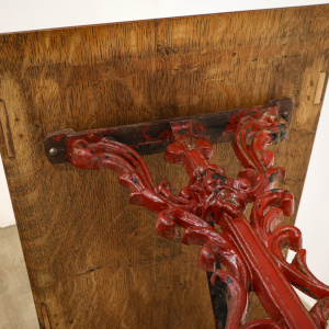 Victorian Cast Iron Table with Wooden Top