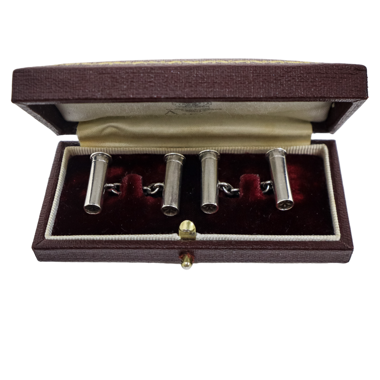 Cased Asprey Silver Cufflinks
