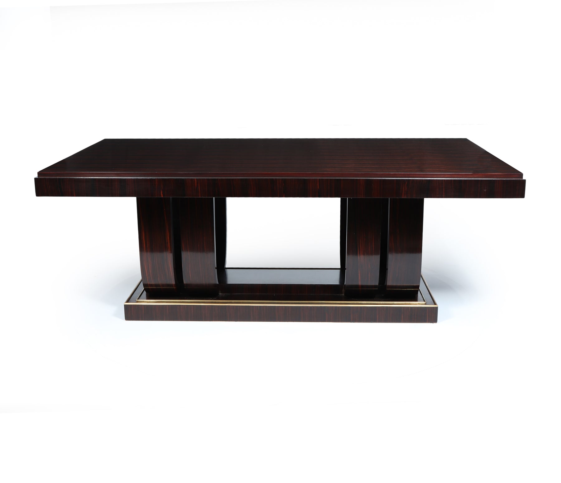 Stunning French Art Deco Macassar Ebony Dining Table