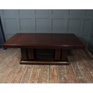 Stunning French Art Deco Macassar Ebony Dining Table