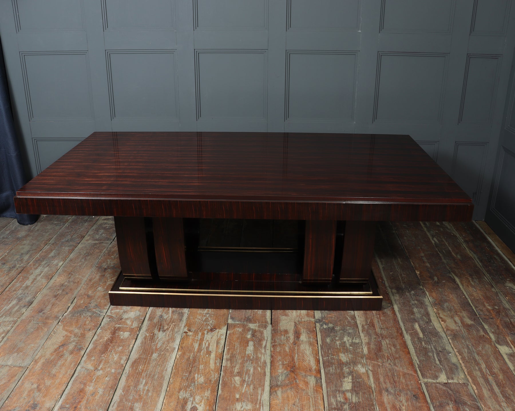 Stunning French Art Deco Macassar Ebony Dining Table
