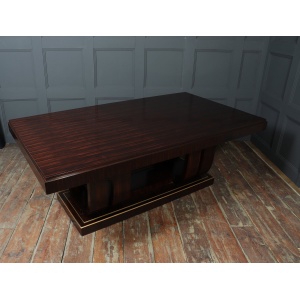 Stunning French Art Deco Macassar Ebony Dining Table