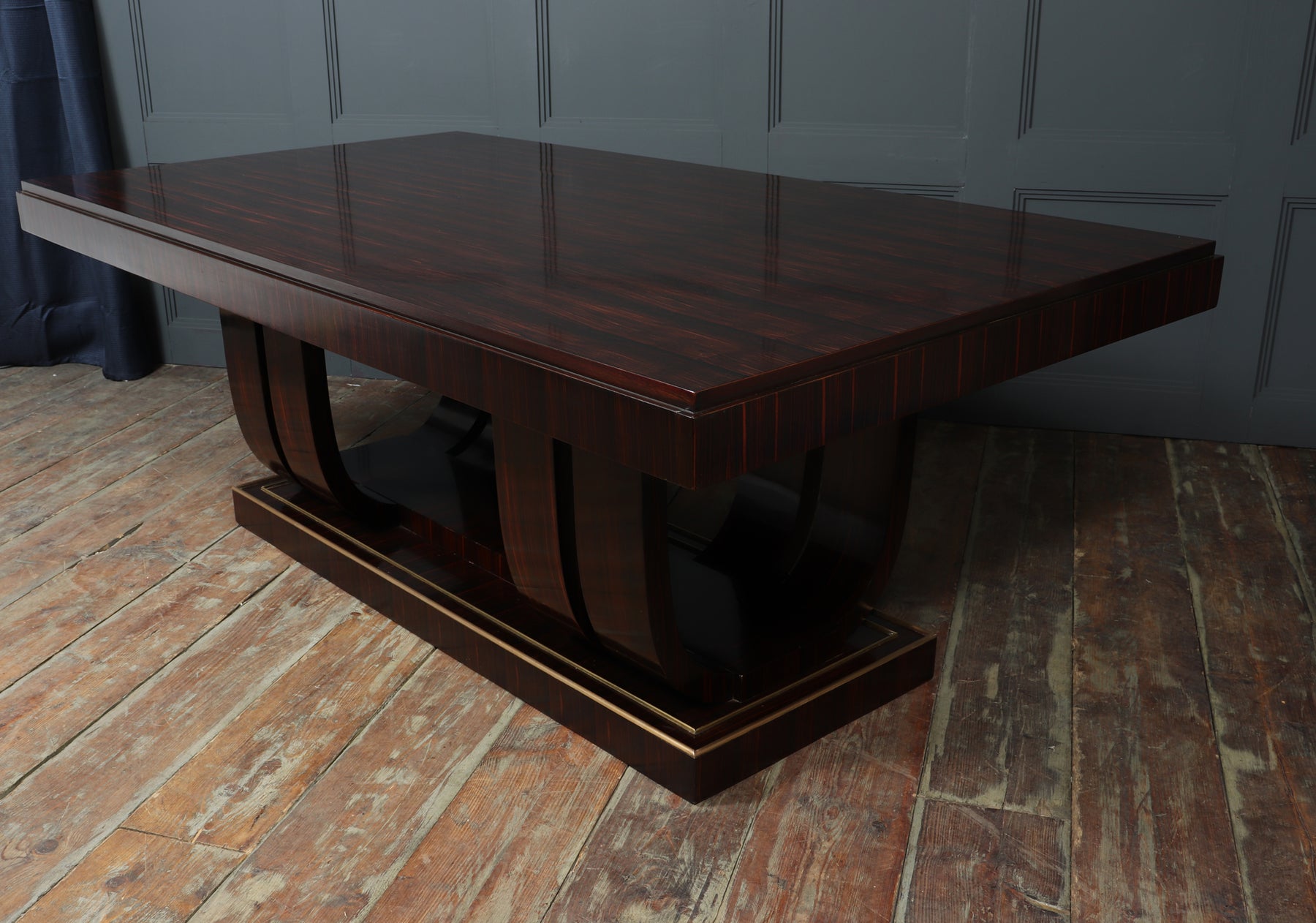Stunning French Art Deco Macassar Ebony Dining Table