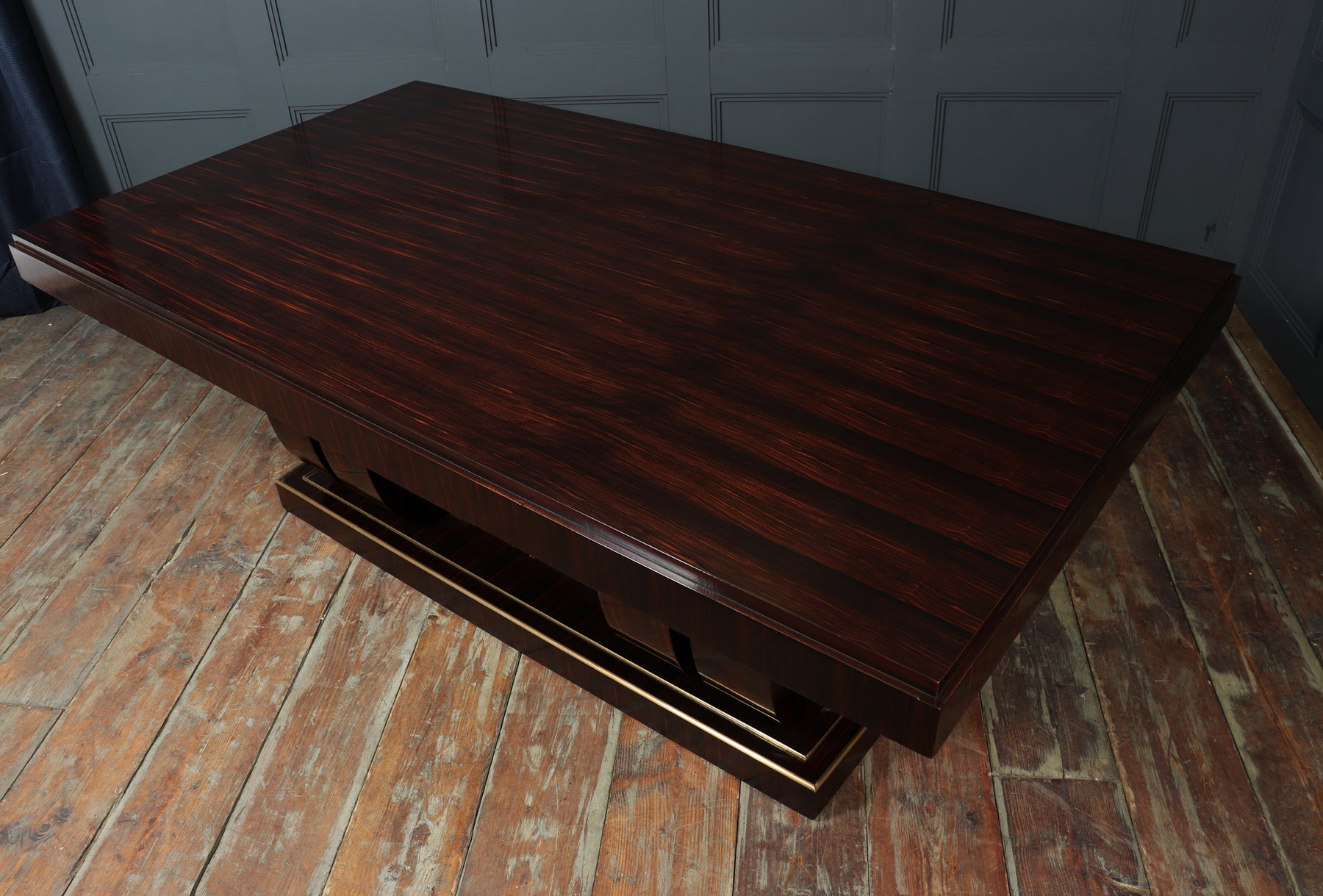 Stunning French Art Deco Macassar Ebony Dining Table