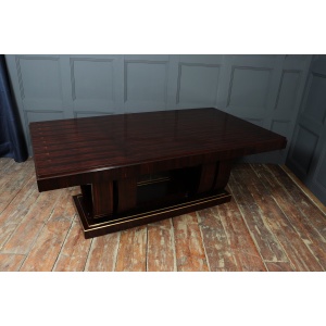 Stunning French Art Deco Macassar Ebony Dining Table