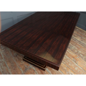 Stunning French Art Deco Macassar Ebony Dining Table