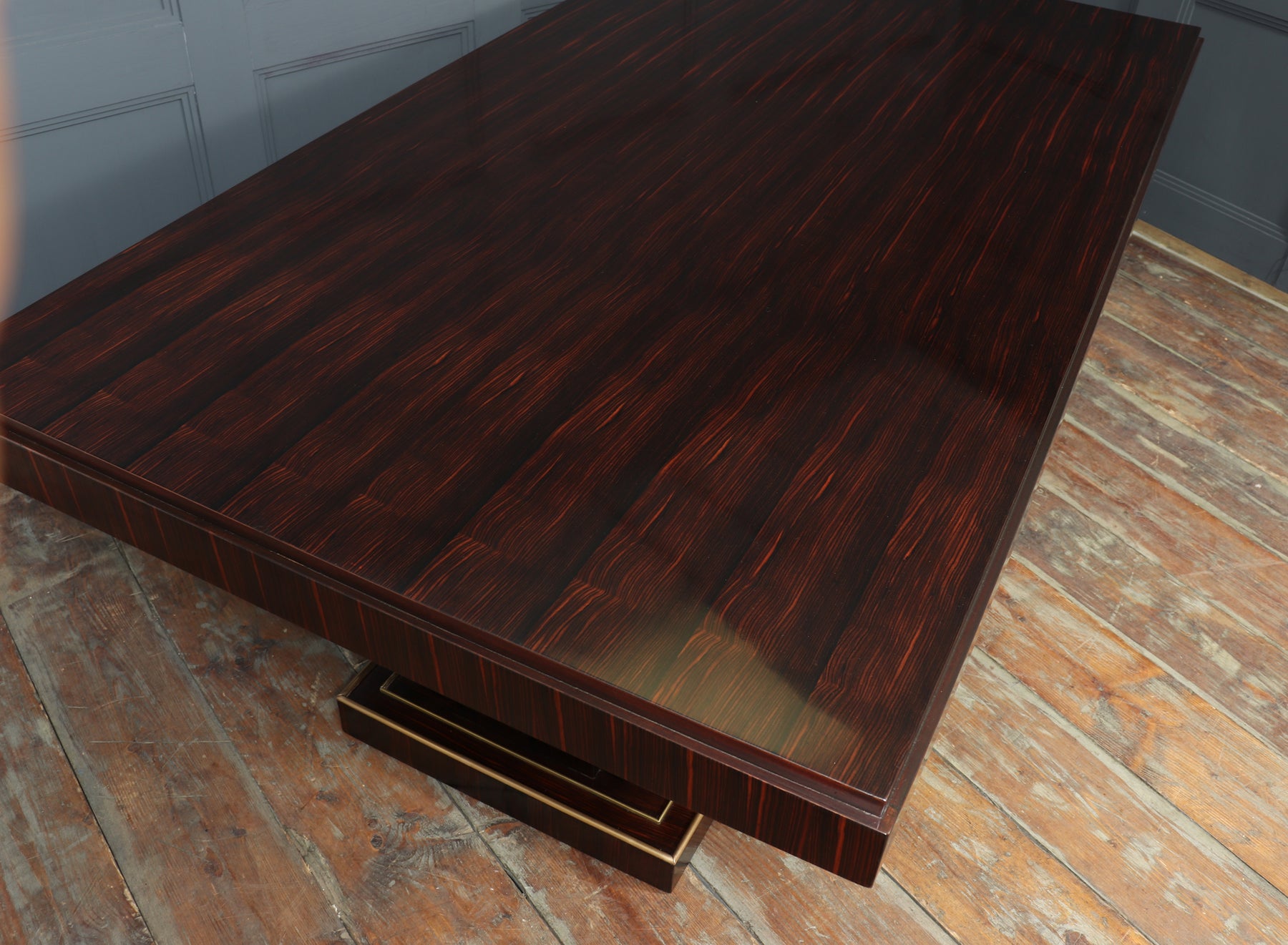Stunning French Art Deco Macassar Ebony Dining Table