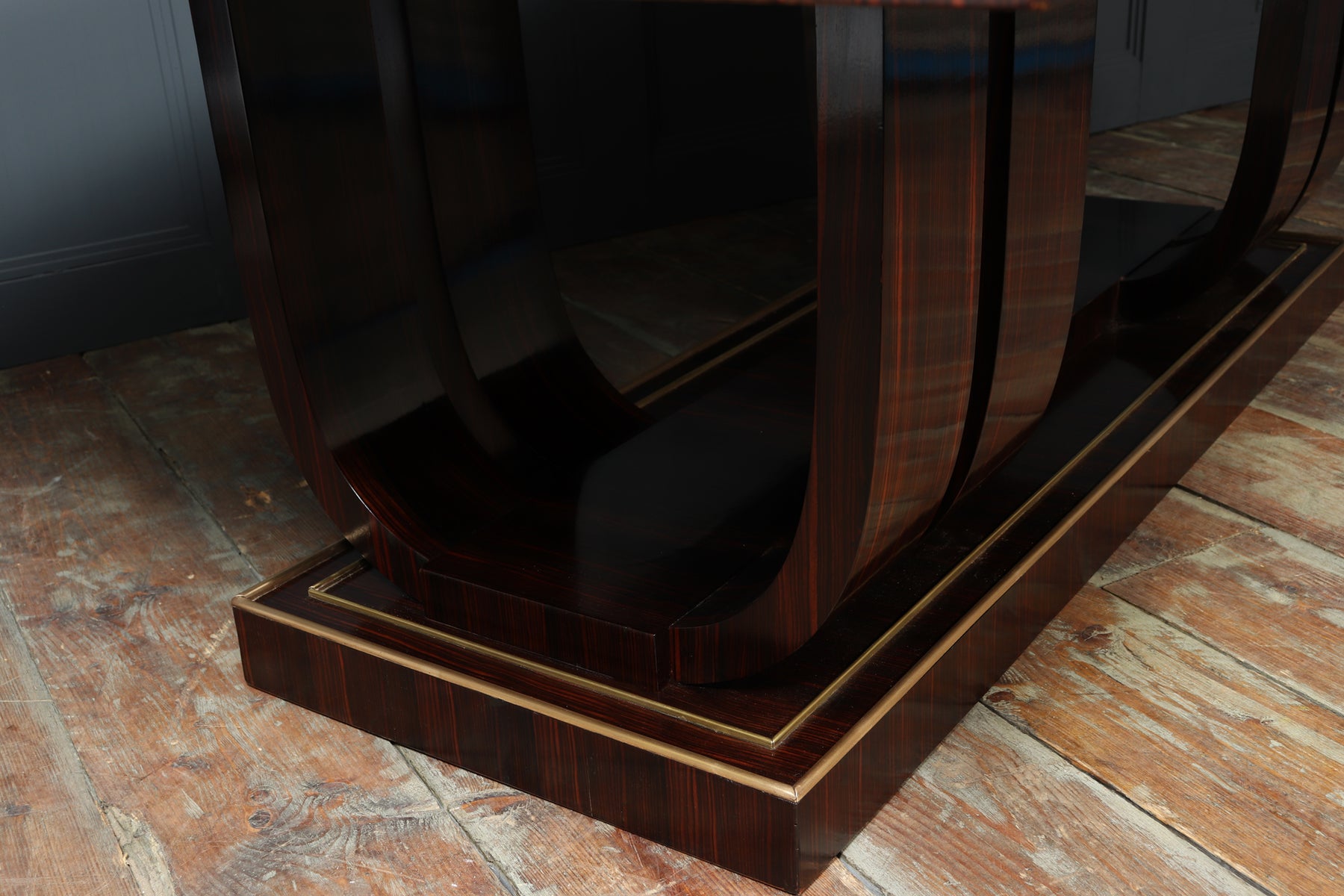 Stunning French Art Deco Macassar Ebony Dining Table