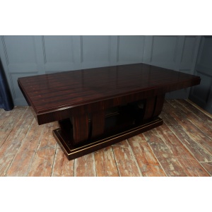 Stunning French Art Deco Macassar Ebony Dining Table