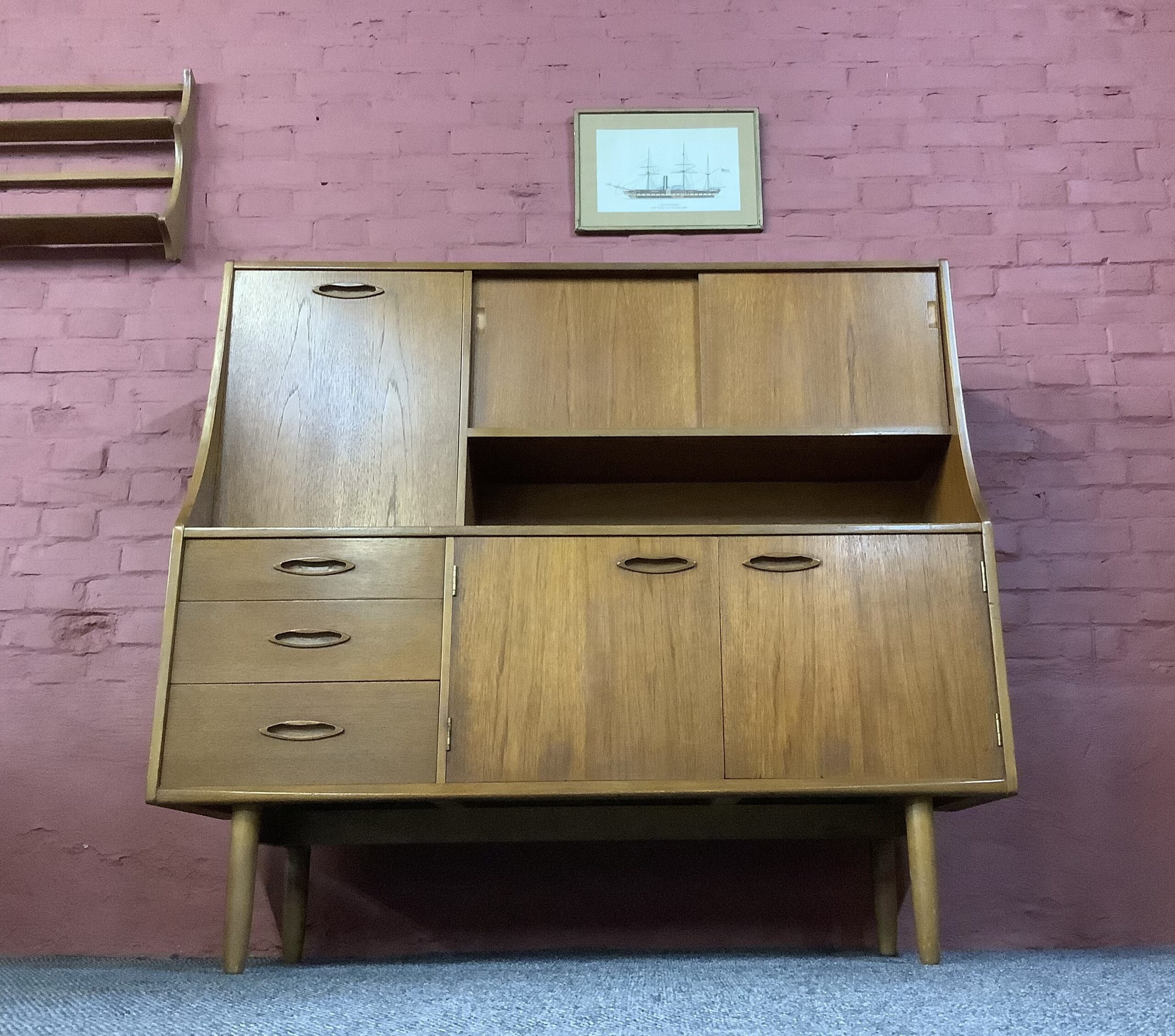 Jentique Mid Century High Sideboard In Teak