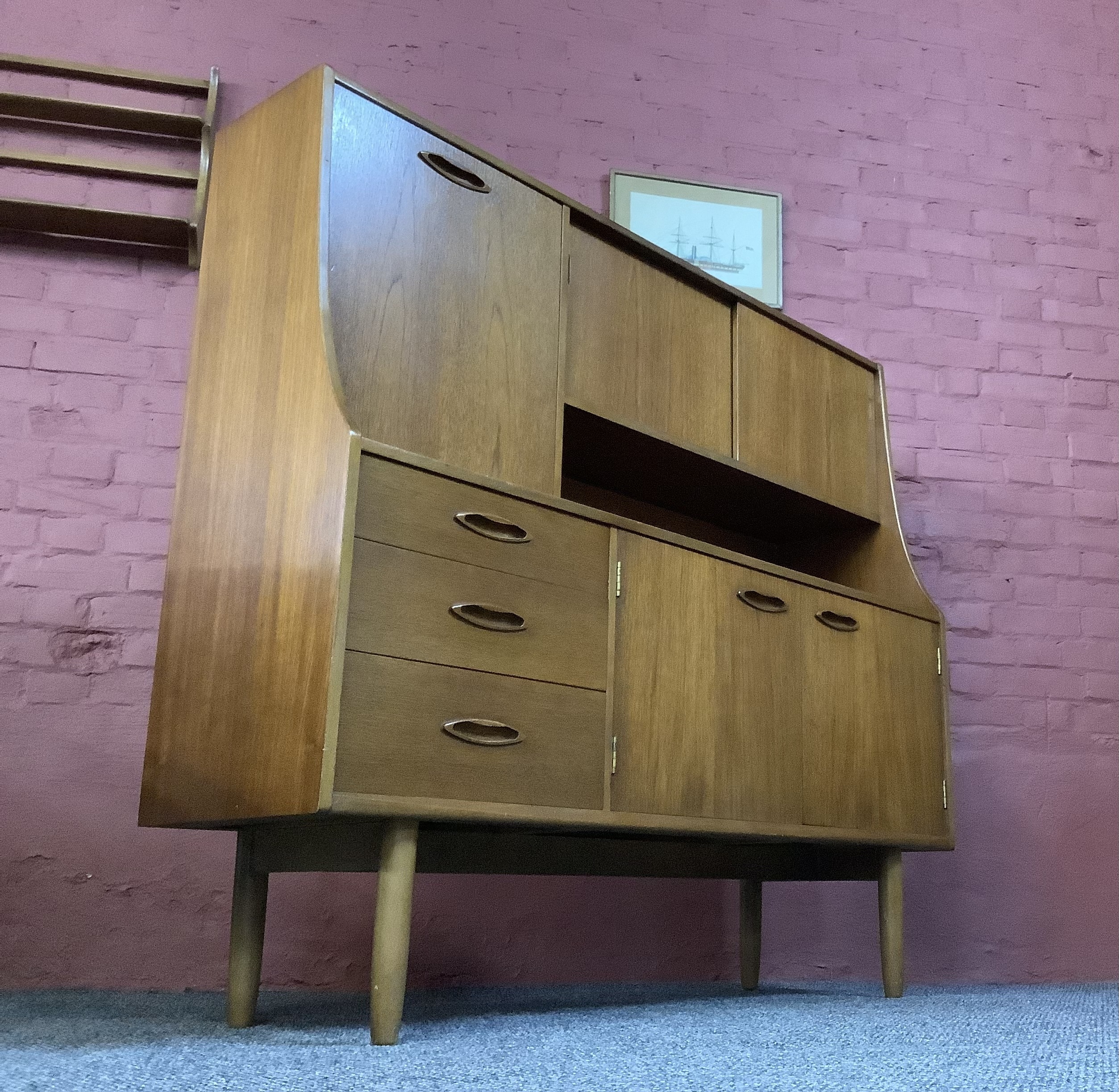 Jentique Mid Century High Sideboard In Teak
