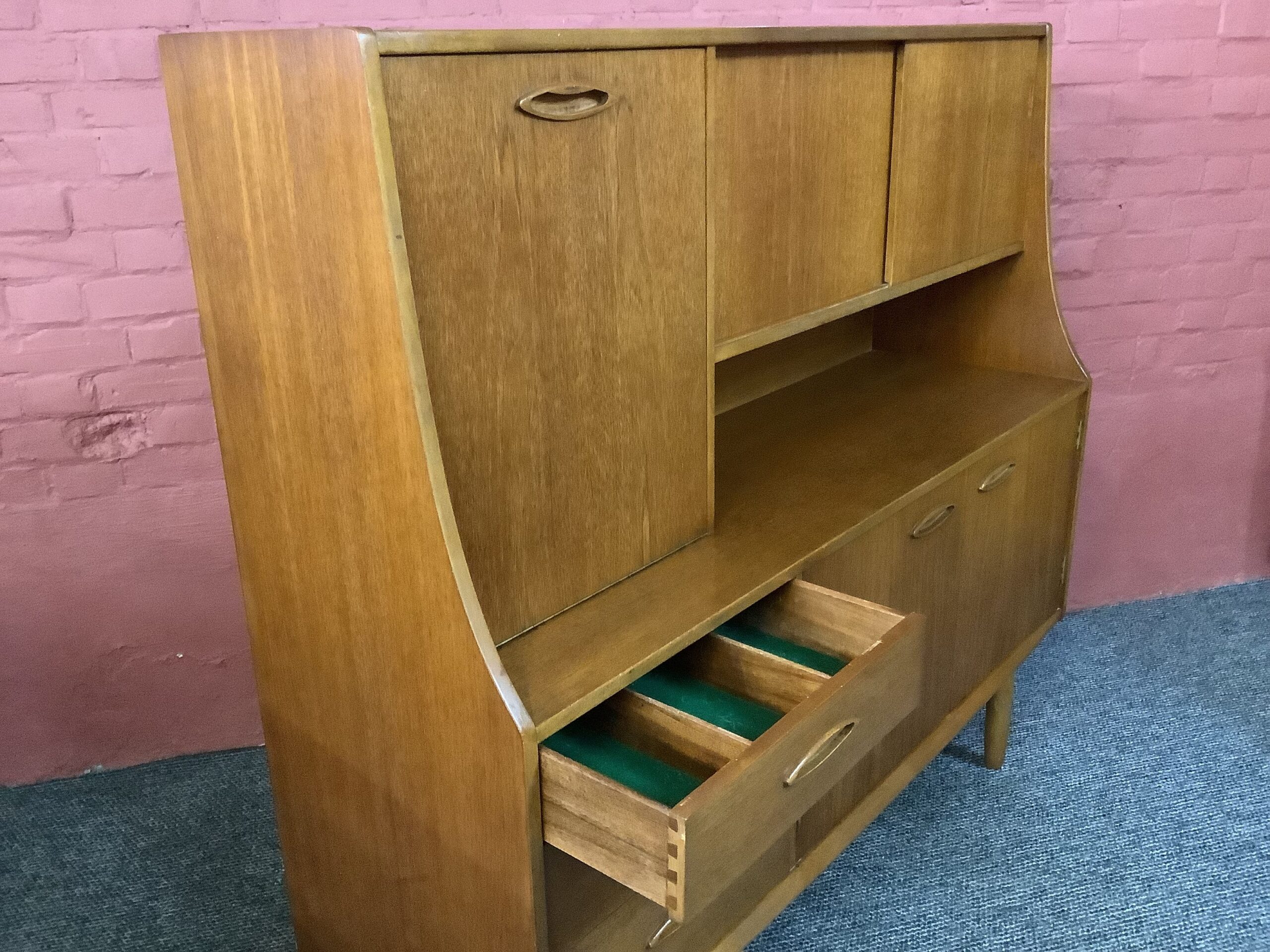 Jentique Mid Century High Sideboard In Teak