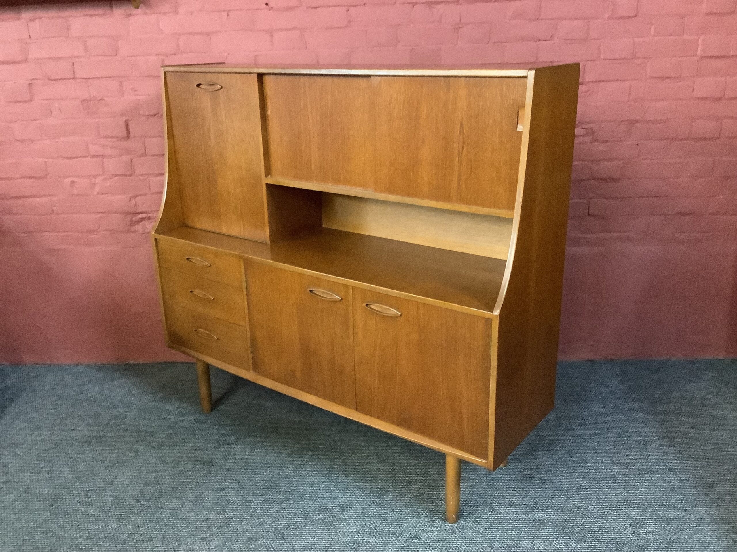 Jentique Mid Century High Sideboard In Teak