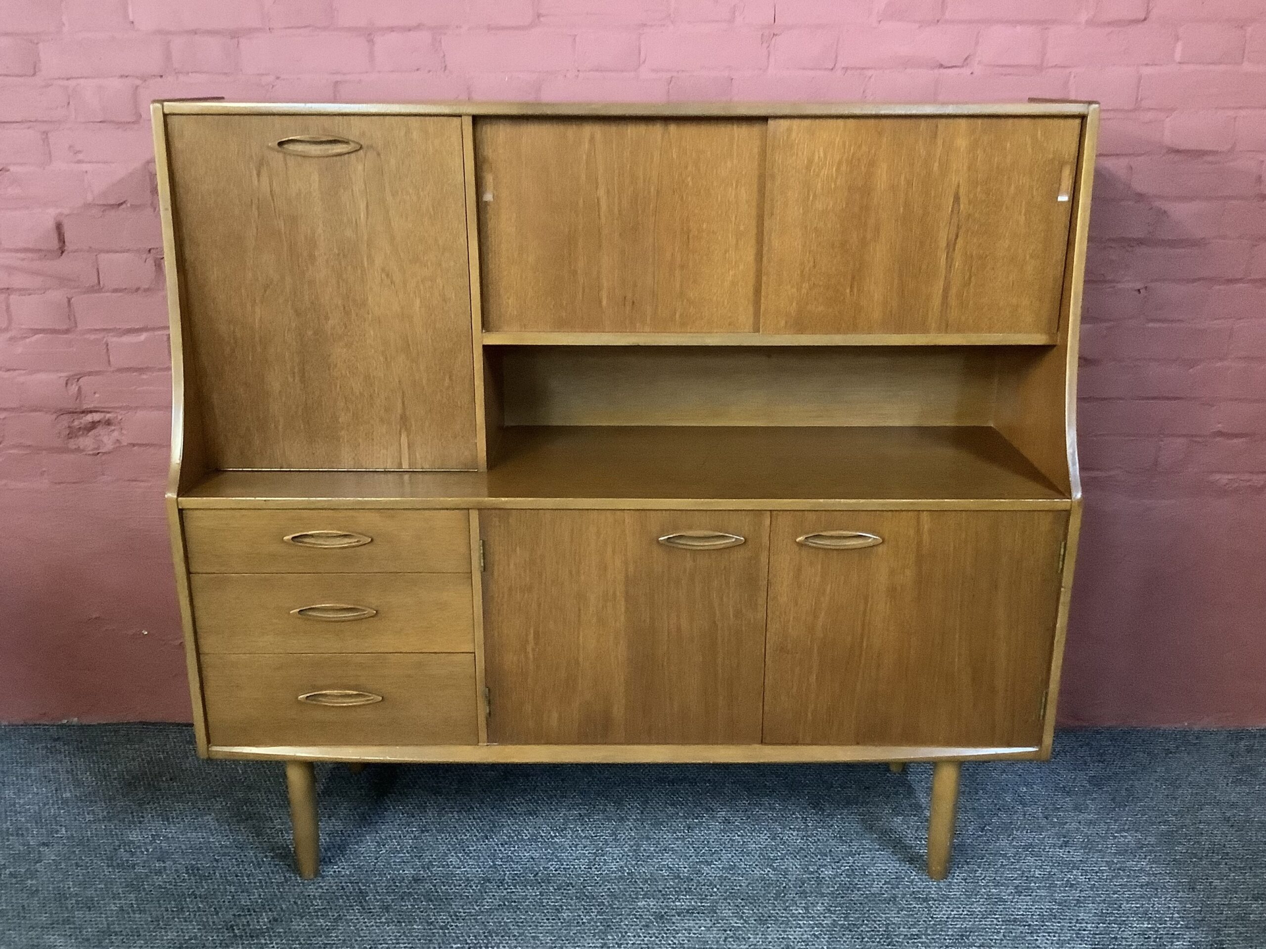 Jentique Mid Century High Sideboard In Teak