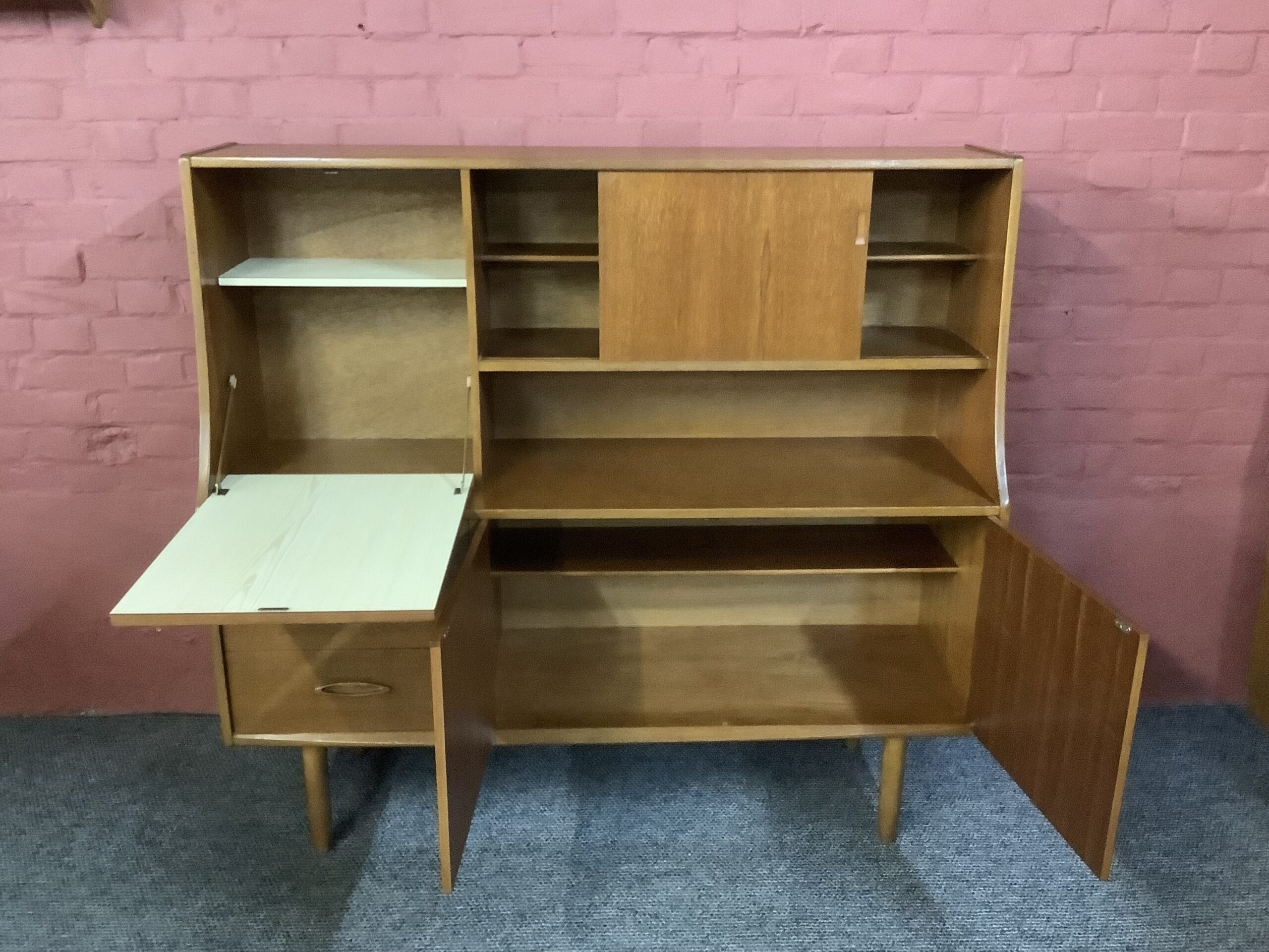 Jentique Mid Century High Sideboard In Teak