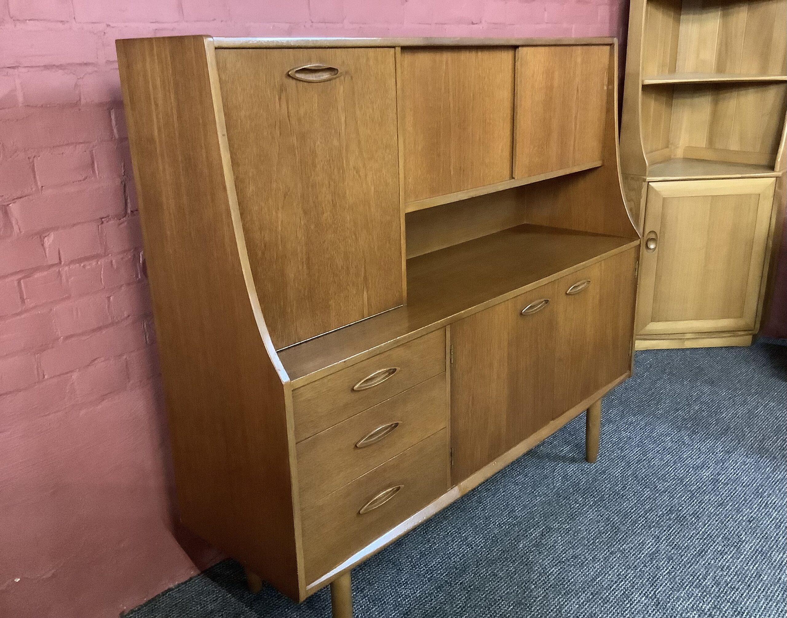 Jentique Mid Century High Sideboard In Teak