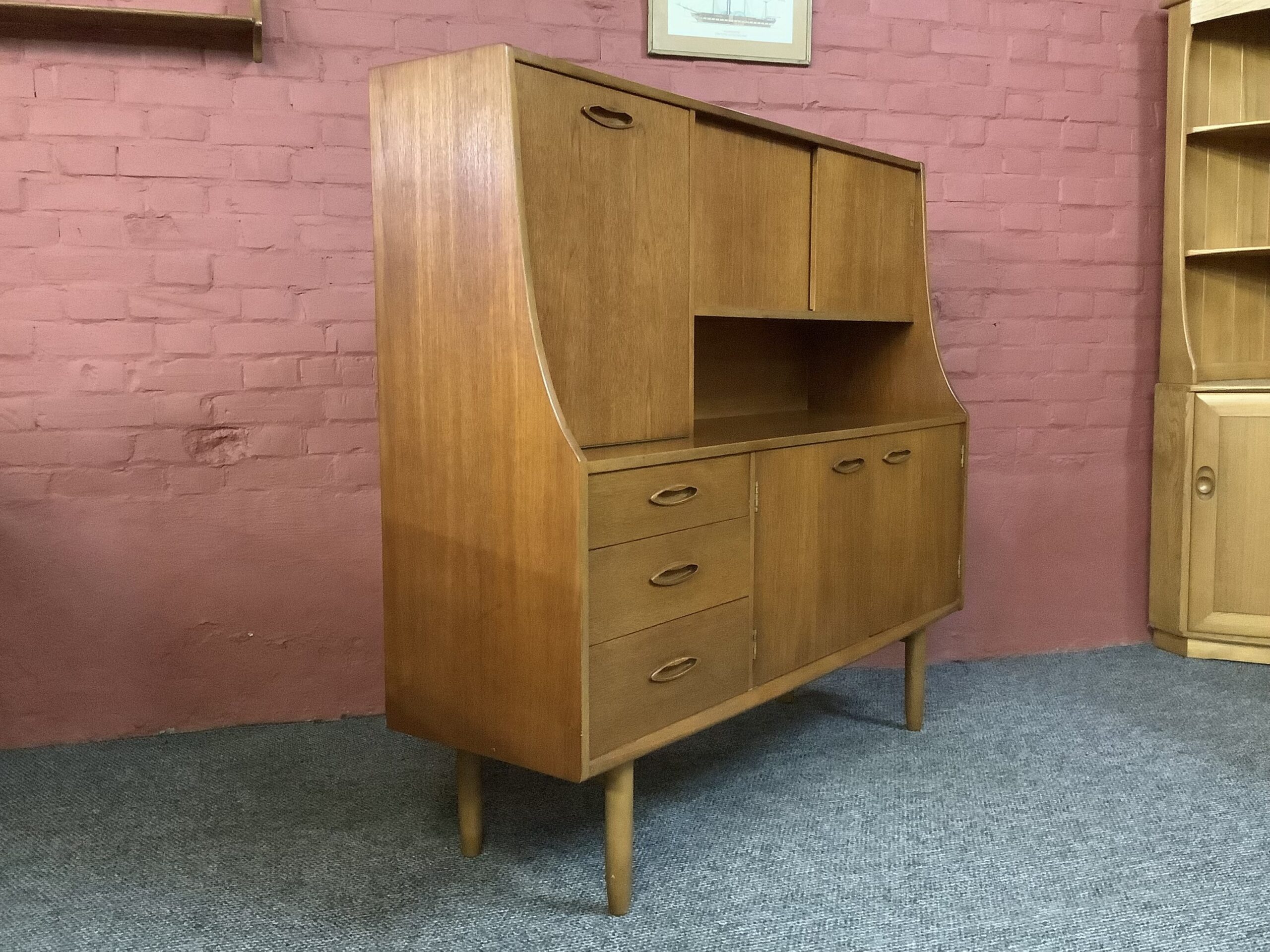 Jentique Mid Century High Sideboard In Teak