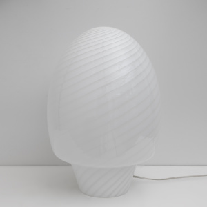 Venini Style Mid-Century Modern Italian Murano Glass Mushroom Table Lamp, 1970s