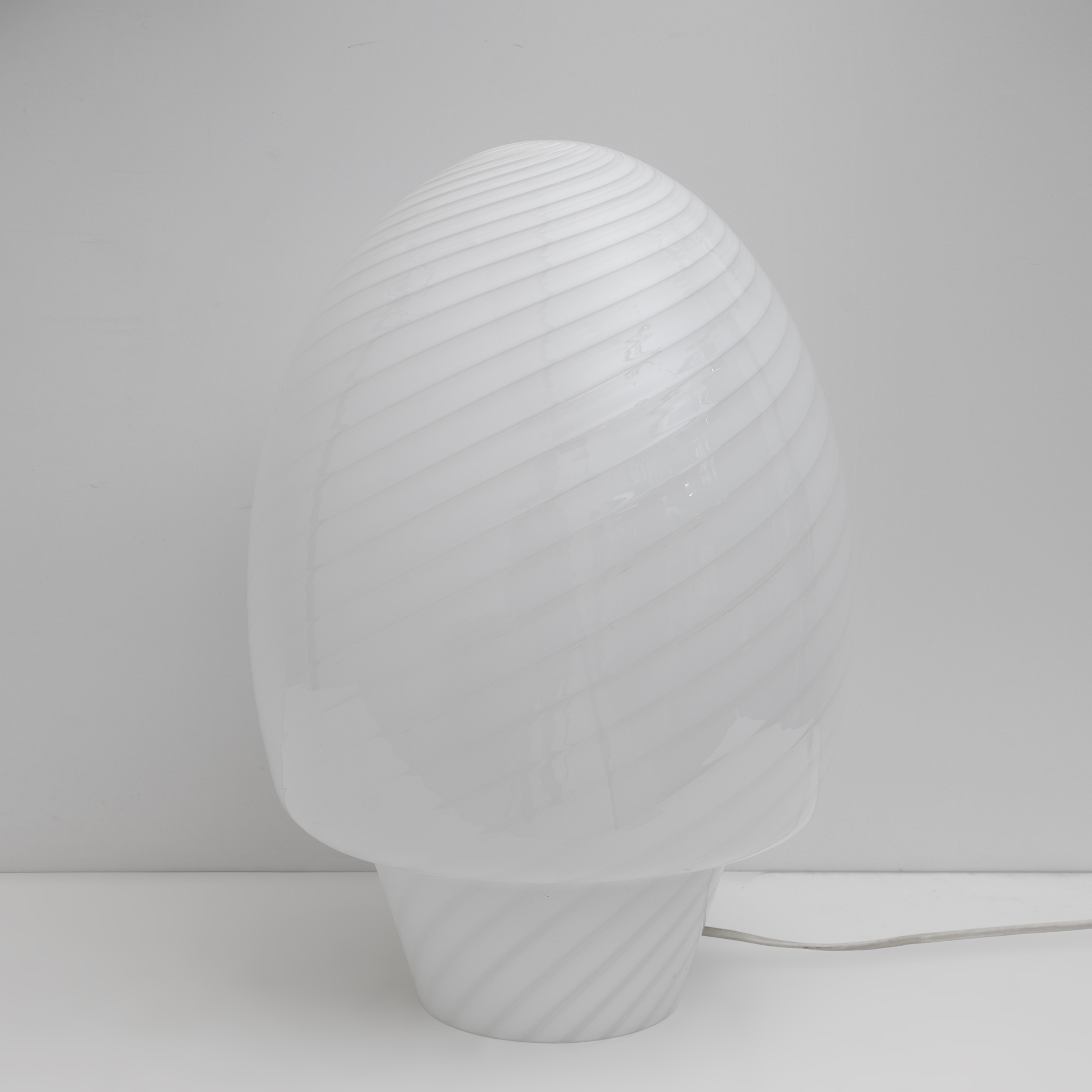 Venini Style Mid-Century Modern Italian Murano Glass Mushroom Table Lamp, 1970s