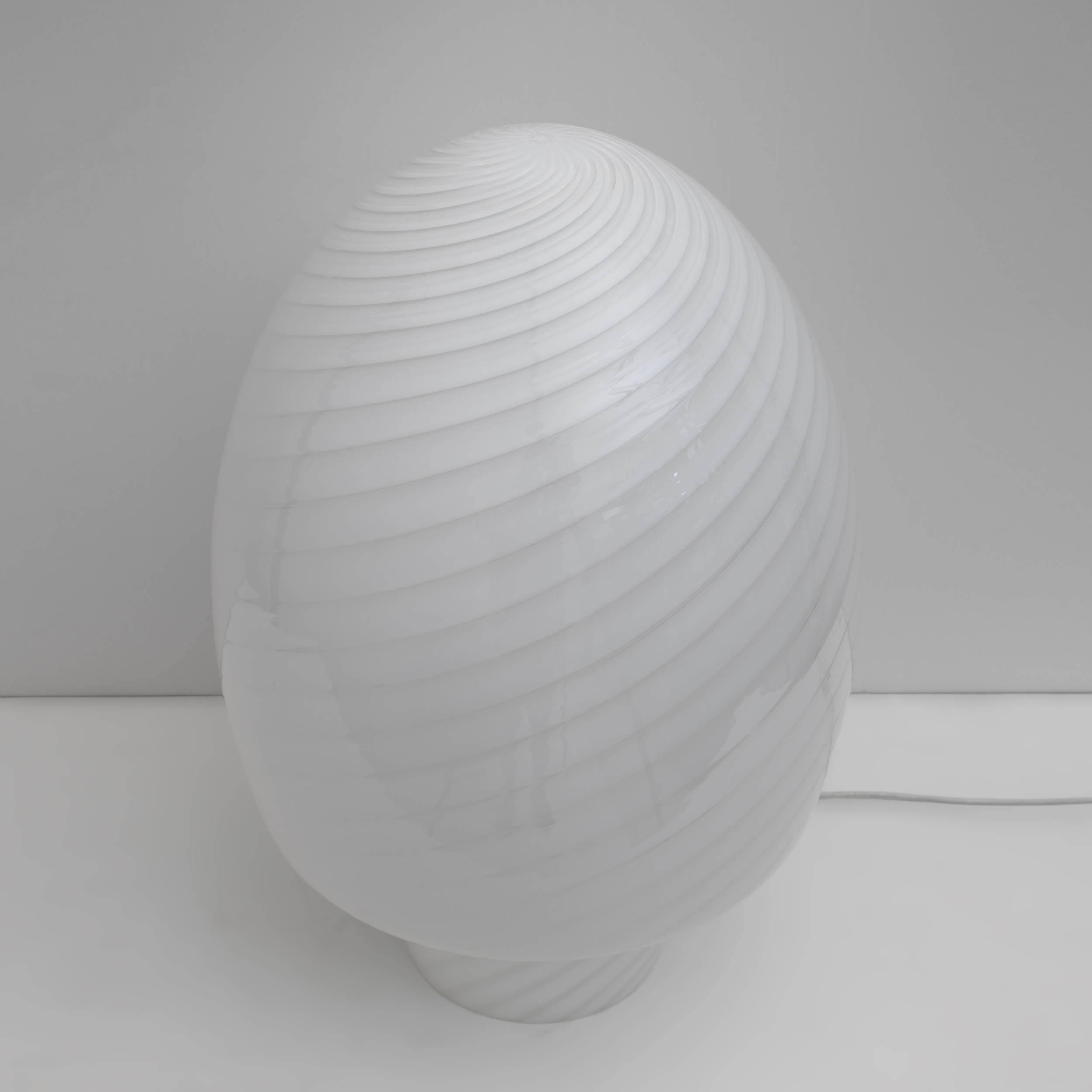 Venini Style Mid-Century Modern Italian Murano Glass Mushroom Table Lamp, 1970s