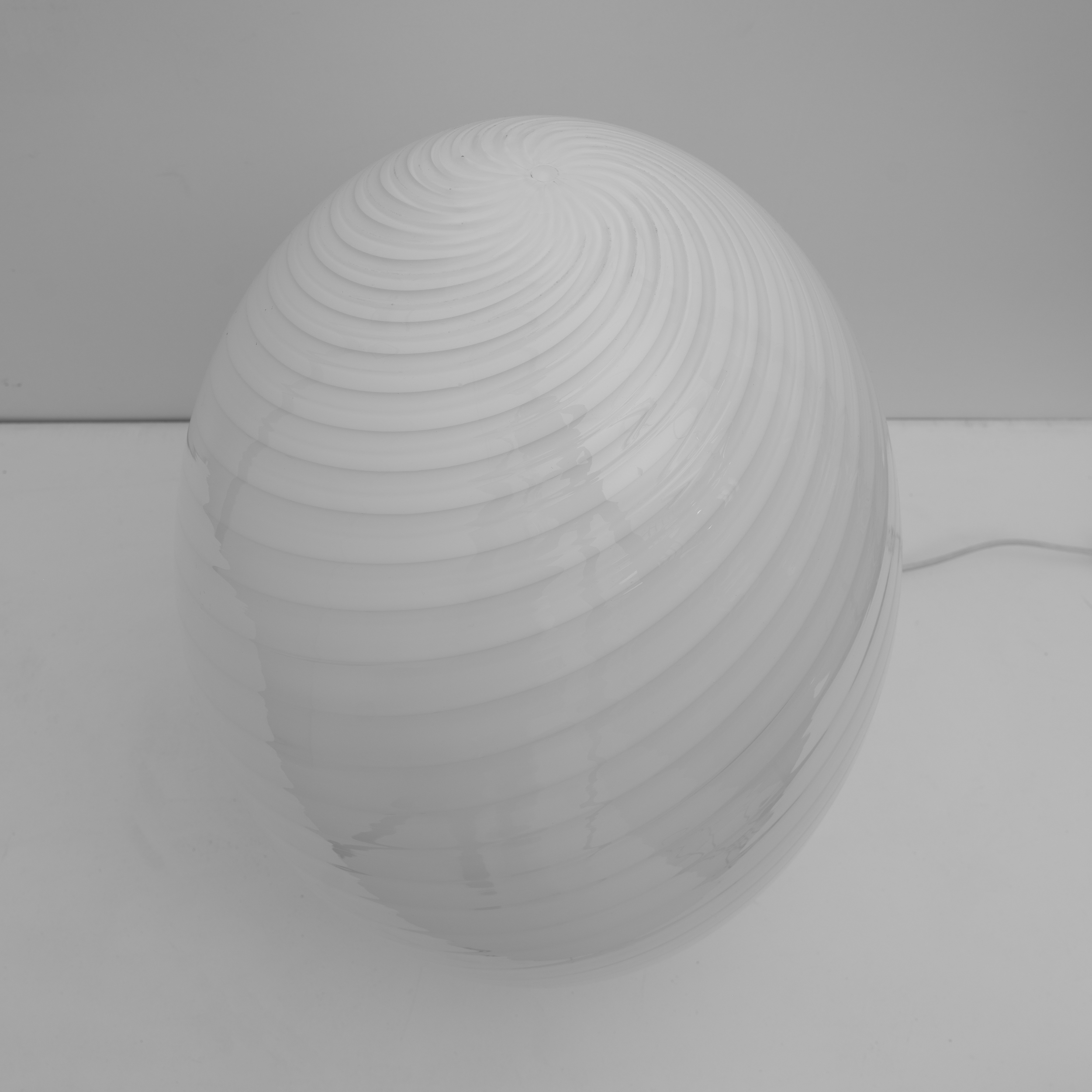 Venini Style Mid-Century Modern Italian Murano Glass Mushroom Table Lamp, 1970s
