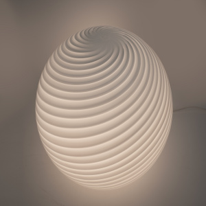 Venini Style Mid-Century Modern Italian Murano Glass Mushroom Table Lamp, 1970s