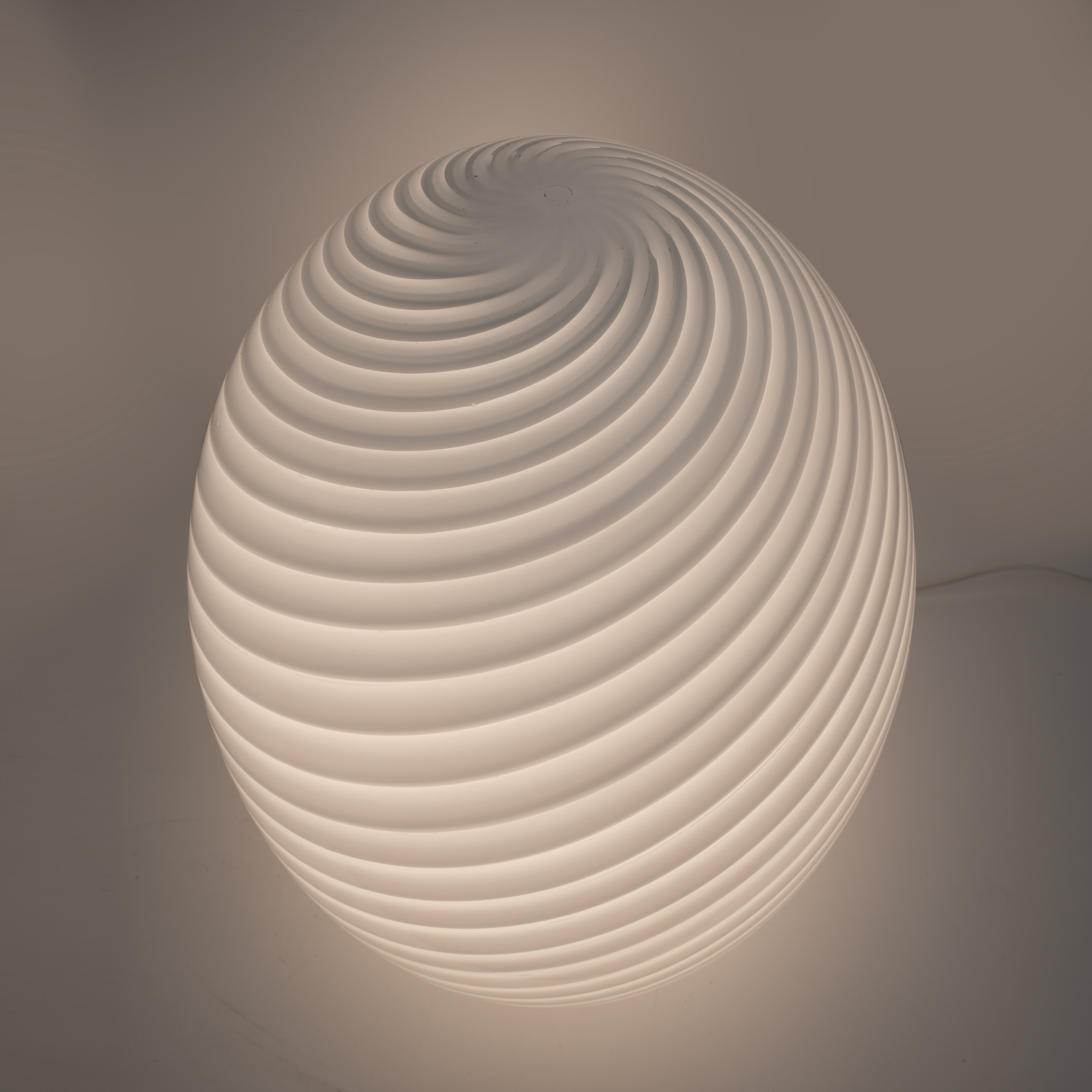 Venini Style Mid-Century Modern Italian Murano Glass Mushroom Table Lamp, 1970s