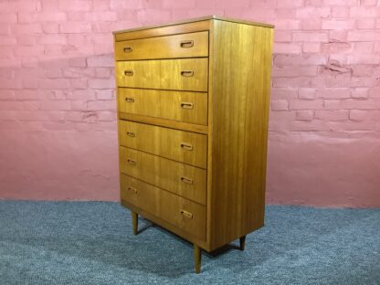 Lebus Mid Century Chest Of Six Drawers In Teak - Image 13