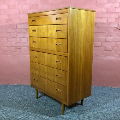 Lebus Mid Century Chest Of Six Drawers In Teak