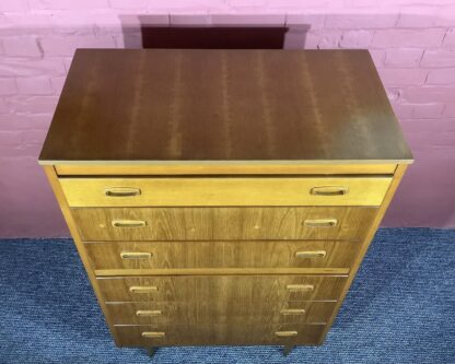 Lebus Mid Century Chest Of Six Drawers In Teak - Image 16