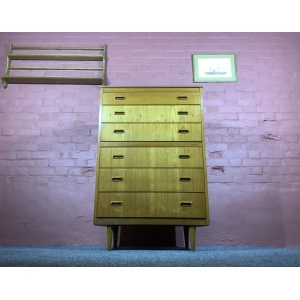 Lebus Mid Century Chest Of Six Drawers In Teak