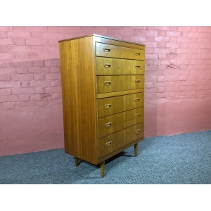 Lebus Mid Century Chest Of Six Drawers In Teak
