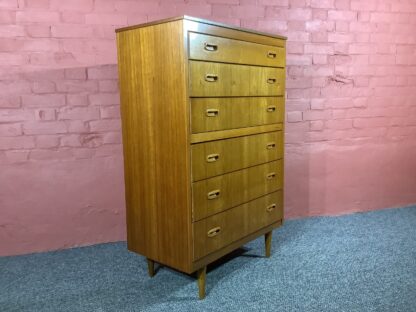 Lebus Mid Century Chest Of Six Drawers In Teak - Image 19