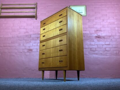 Lebus Mid Century Chest Of Six Drawers In Teak - Image 10