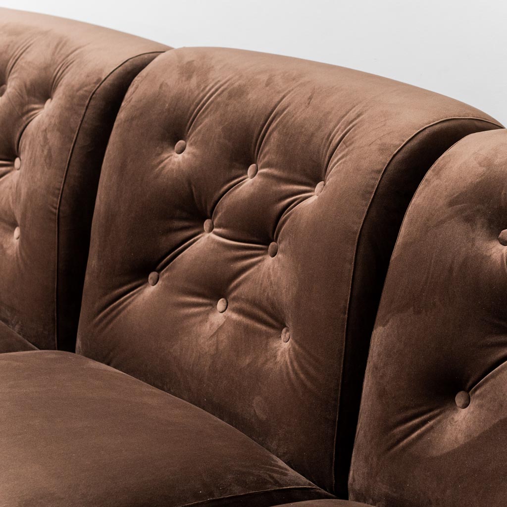 4 Seater Modular Velvet Sofa From The 70s, Modern Vintage