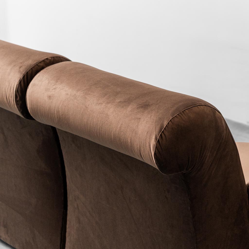 4 Seater Modular Velvet Sofa From The 70s, Modern Vintage