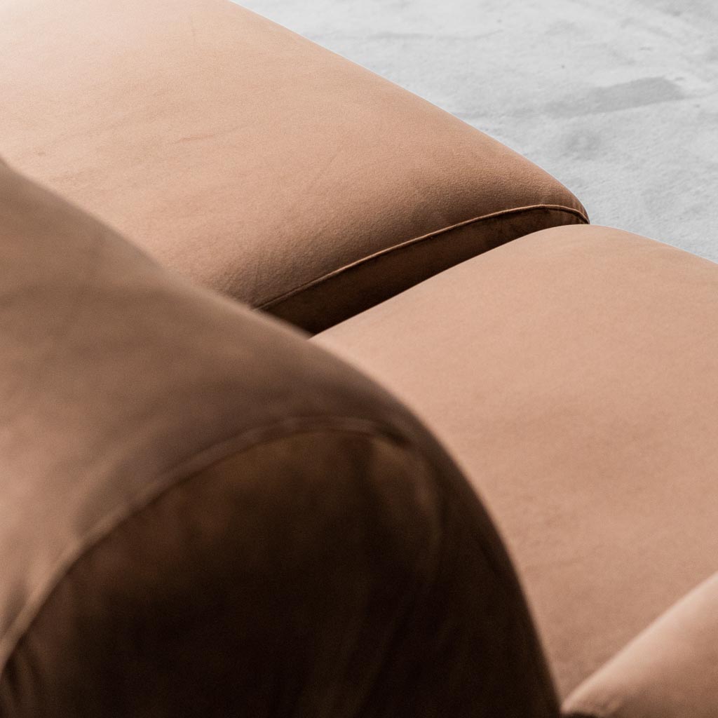 4 Seater Modular Velvet Sofa From The 70s, Modern Vintage