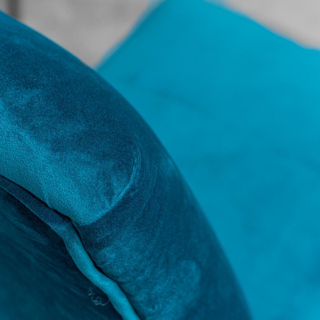 Pair Of Light Blue Velvet Metal Chairs From The 1950s Modern Vintage