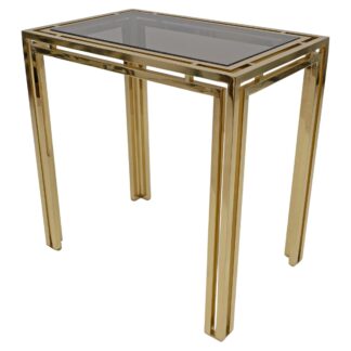 Mid-century Modern Italian Brass Console Table, 1970s