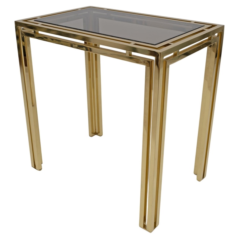Mid-century Modern Italian Brass Console Table, 1970s